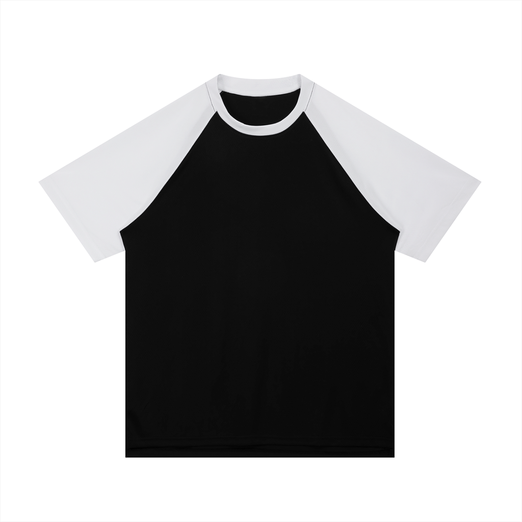 Lovingly Aligned - Contrast Raglan Sleeve Mesh T-Shirt